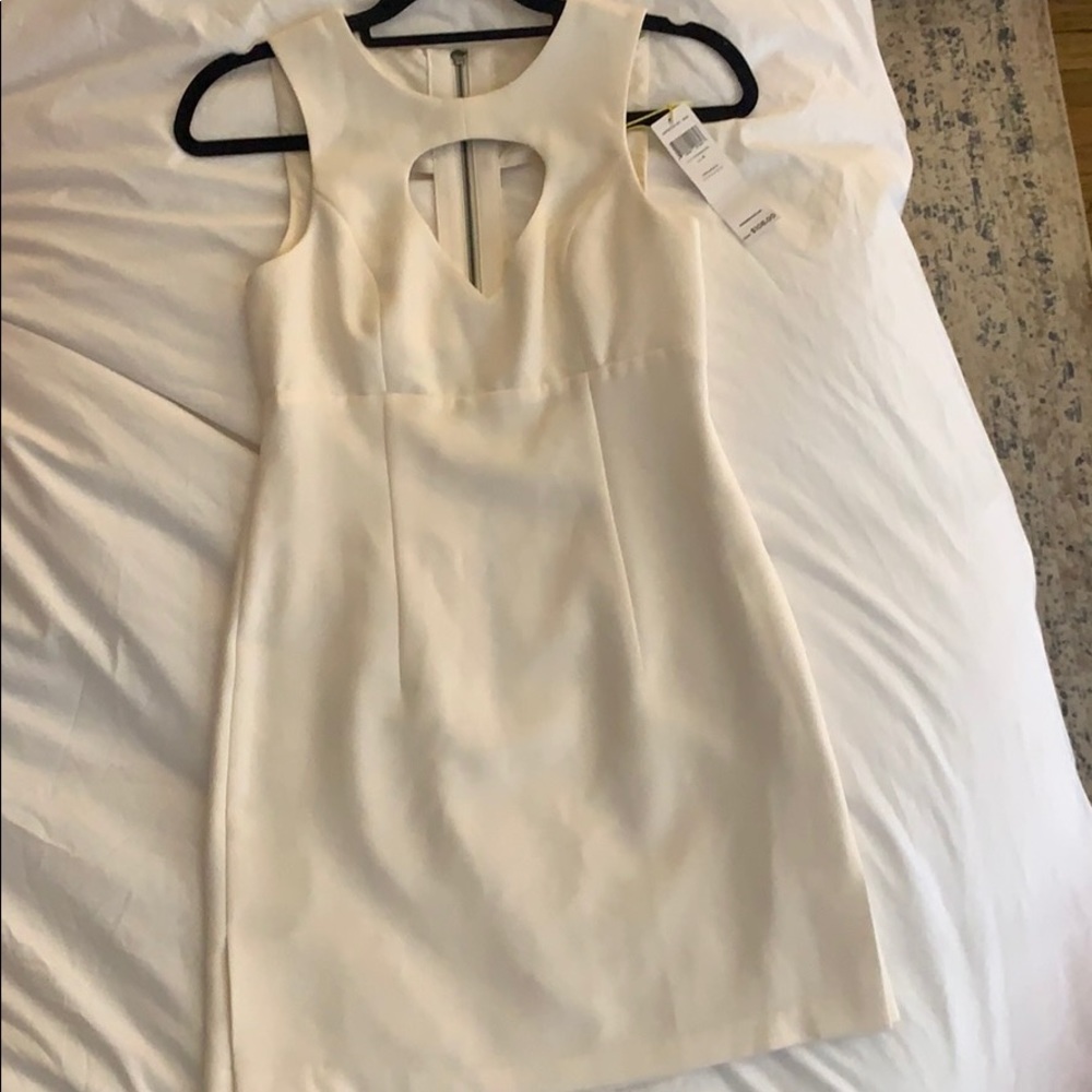 White BCBG dress